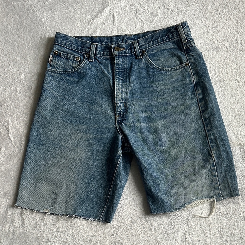 Carhartt Men’s Cut Off Streetwear Grunge Country Concert Denim Jean Shorts‎ 34